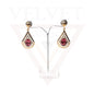 Drop Earrings Crystal Stone Golden Drop Dangle Stud Earrings Women Girls Gifts