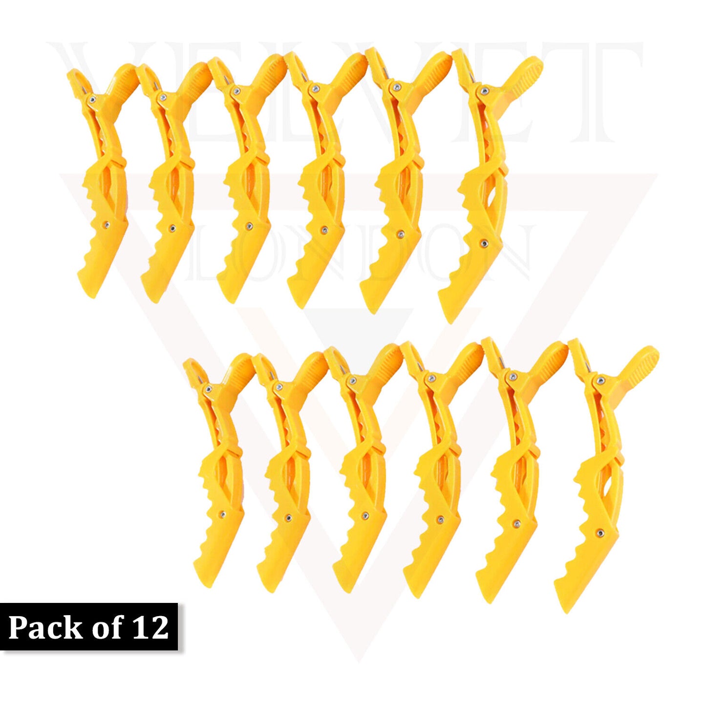 12pc Hair Crocodile Clamps Hair Dressing Clips Professional Salon Section Clips