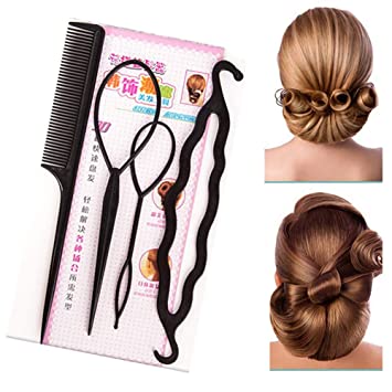 Bun Maker Topsy Comb Styling Tool  Topsy Twist Styling Ponytail Maker 8pcs