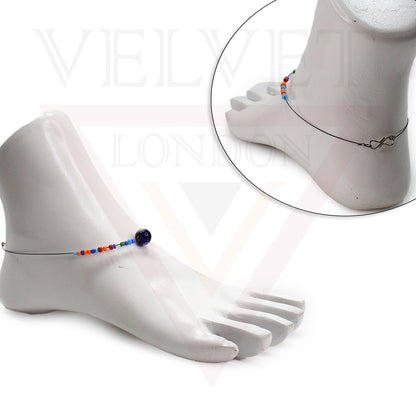 Evil Eye Beads Anklet Extension Chain Bracelet