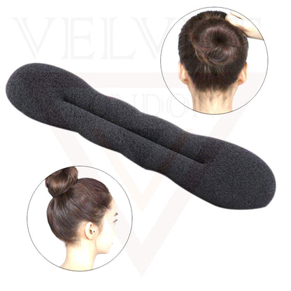 Hair Bun Maker Sponge Bun Holder Clip Black Styling Tool Magic French Twist Hair Bun Maker