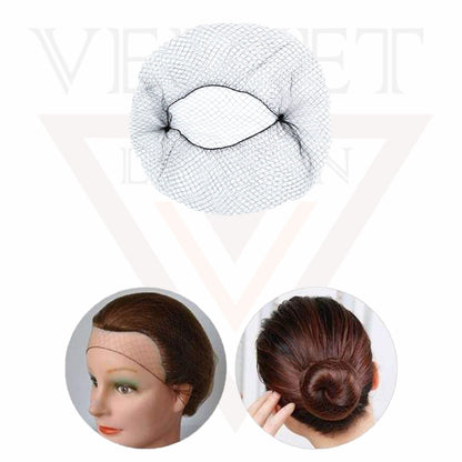 Hair Styling Twist Braiding Maker Stick & Invisible Head Nets Bun Holder Net 2pcs
