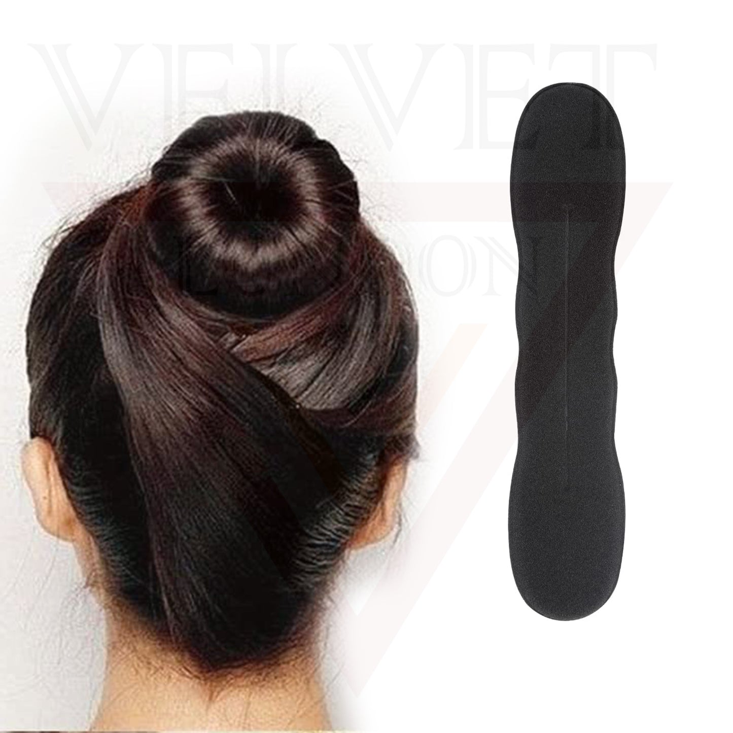 Hair Bun Maker Sponge Bun Holder Clip Black Styling Tool Magic French Twist Hair Bun Maker