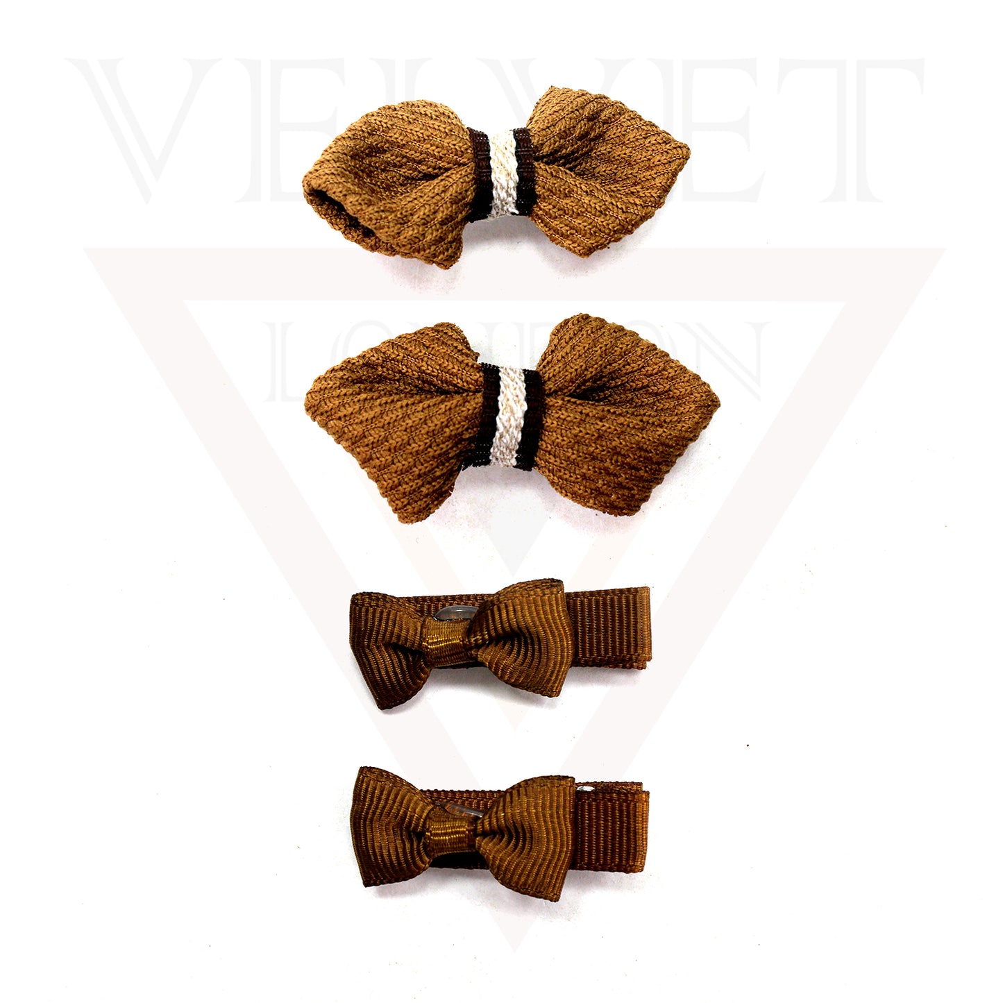 4Pcs Hair Clips Ribbon Bow Baby Toddlers Hairpins