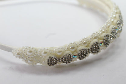 Glitter White Pearl Hair Bands Headbands Hair Hoop