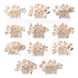 3Pcs Bridal Flower Side Hair Clips Rhinestone Broach Hair Combs Clips Headpiece