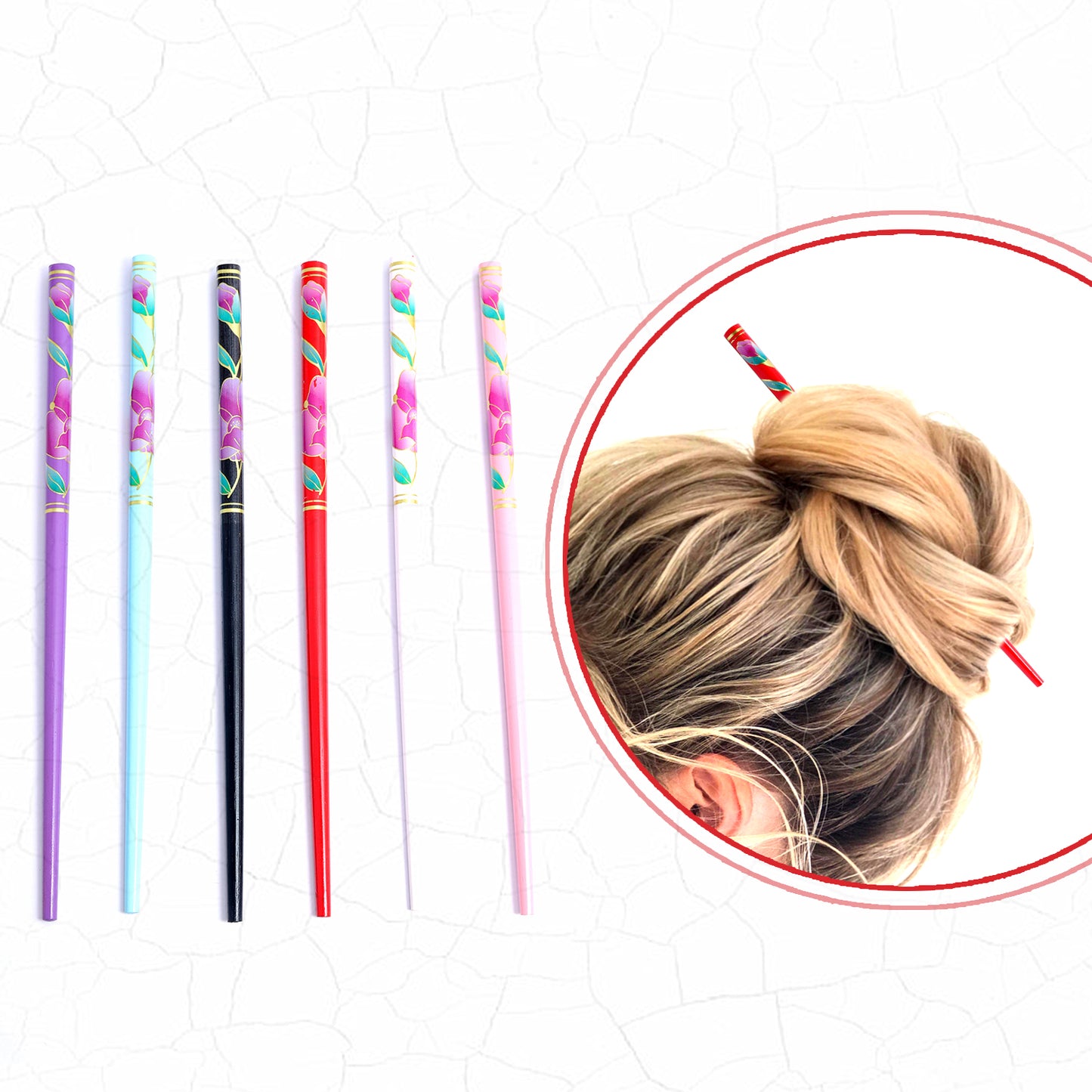 Hair Sticks Wooden Juda Bun Maker Holder Hair Pin Designed Bun Holder Chopsticks 3pcs