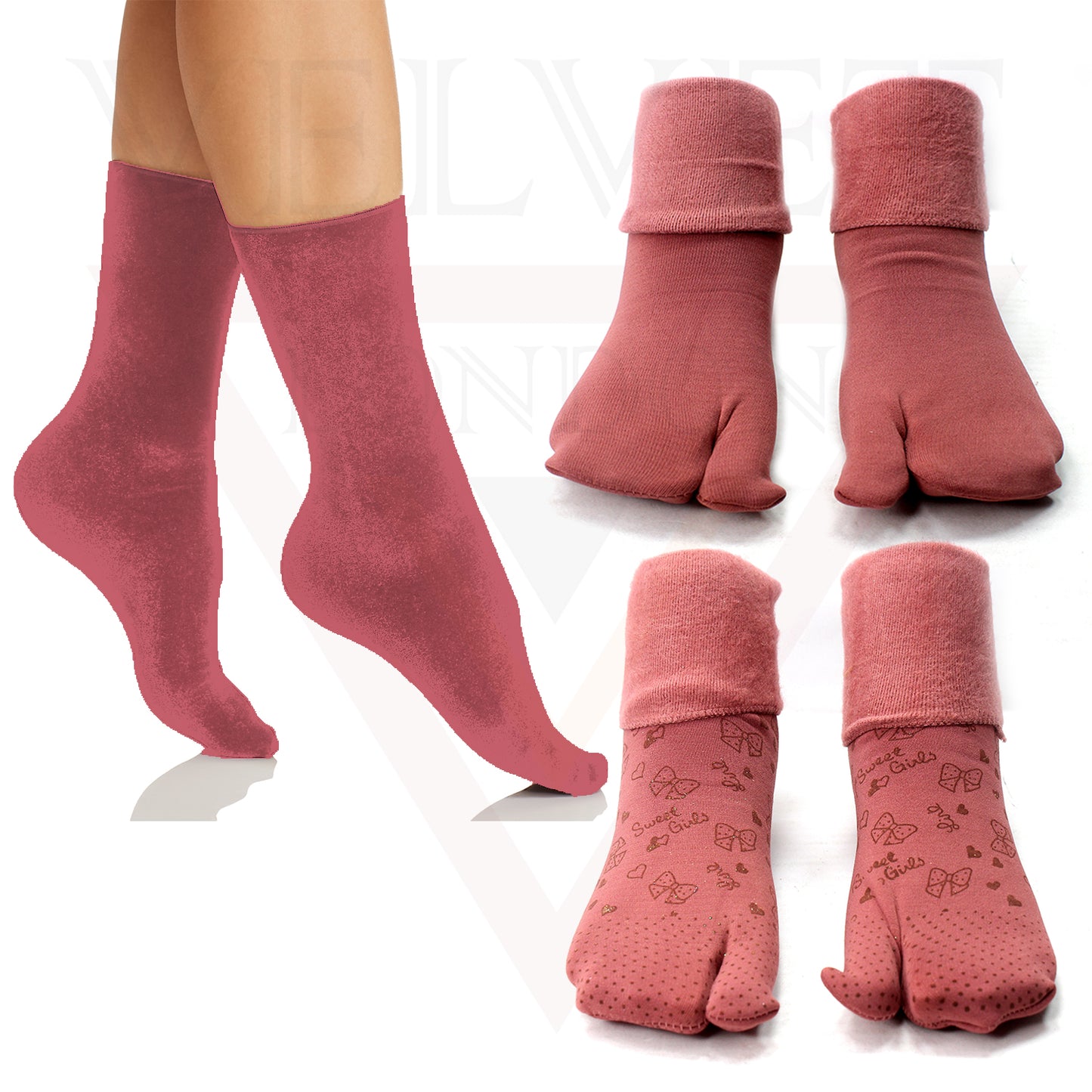 Berry Warm Velvet Soft Socks Winter Thick Snow Thermal Socks