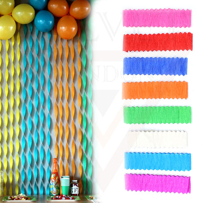 12x Decorative Paper Strip Crepe Paper Craft