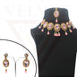 Necklace Earrings Tika Oval Crystal Drop Pearl Jewellery Sets