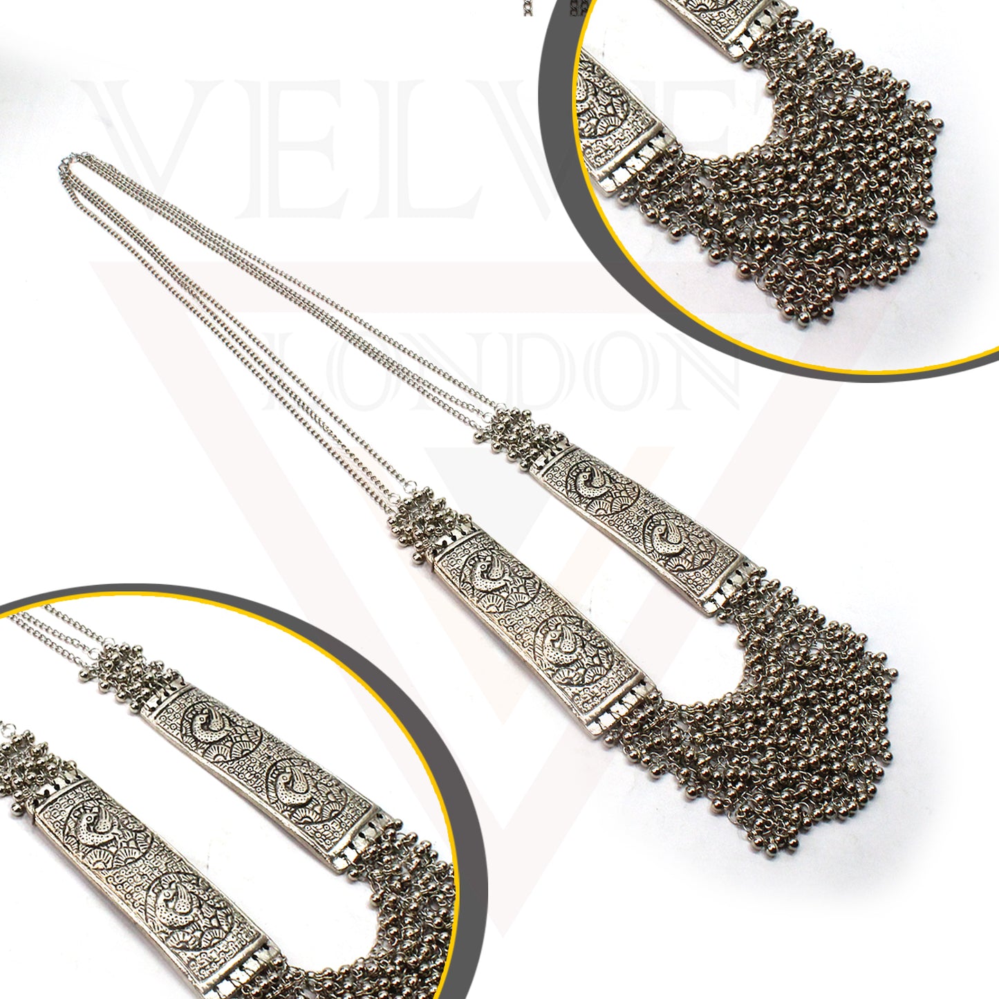 Oxidized Necklace Antique Traditional Long Jewellery