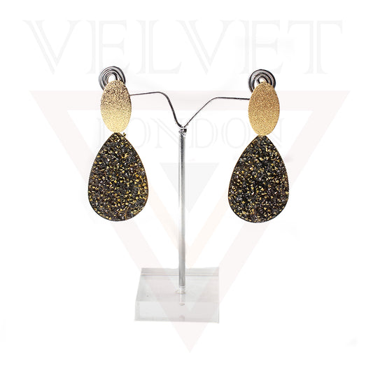 Drop Earring Gold Diamond Glitter Earring Ear Jewellery