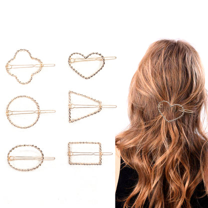 6x Hair Clips Wave Hair Pin Sliders Korean Clips Hair Grips