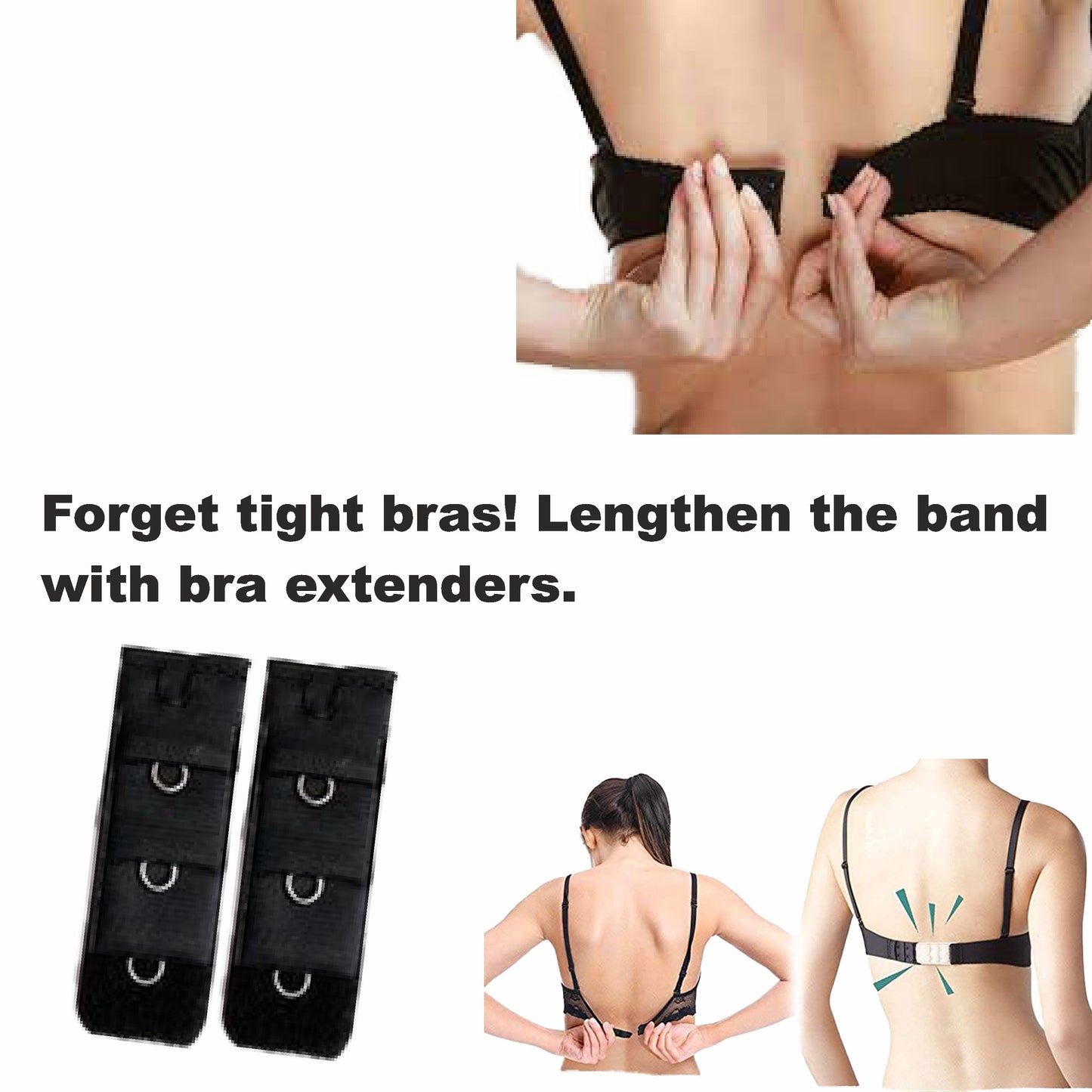 Bra Extender Strap 1 Rows Hooks On Each Bra Strap Extensions Underwear