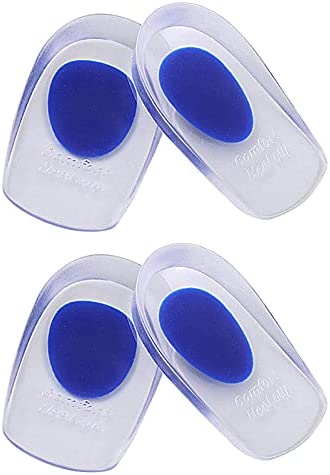3 Pairs Silicone Gel Heel Cups Medical Grade Shoe Inserts