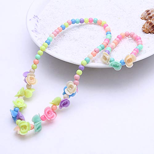 Baby Necklace Bracelet Candy Beads Flex Elastic Choker