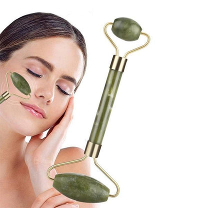 Jade Roller Smooth Facial Jade 2 in 1 Face Roller Tool