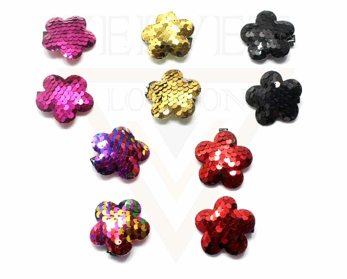 Flower Hairpin Cute Glitter Clips Metal Snap Barrettes