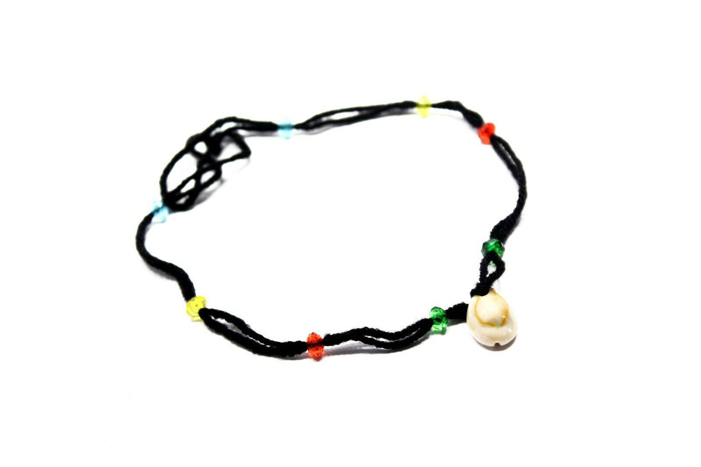 Black Thread Shell Beads Kodi Anklet