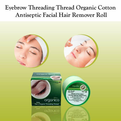 6x Organica Antiseptic Eyebrow Threading Thread Cotton Facial Hair Remover Salon