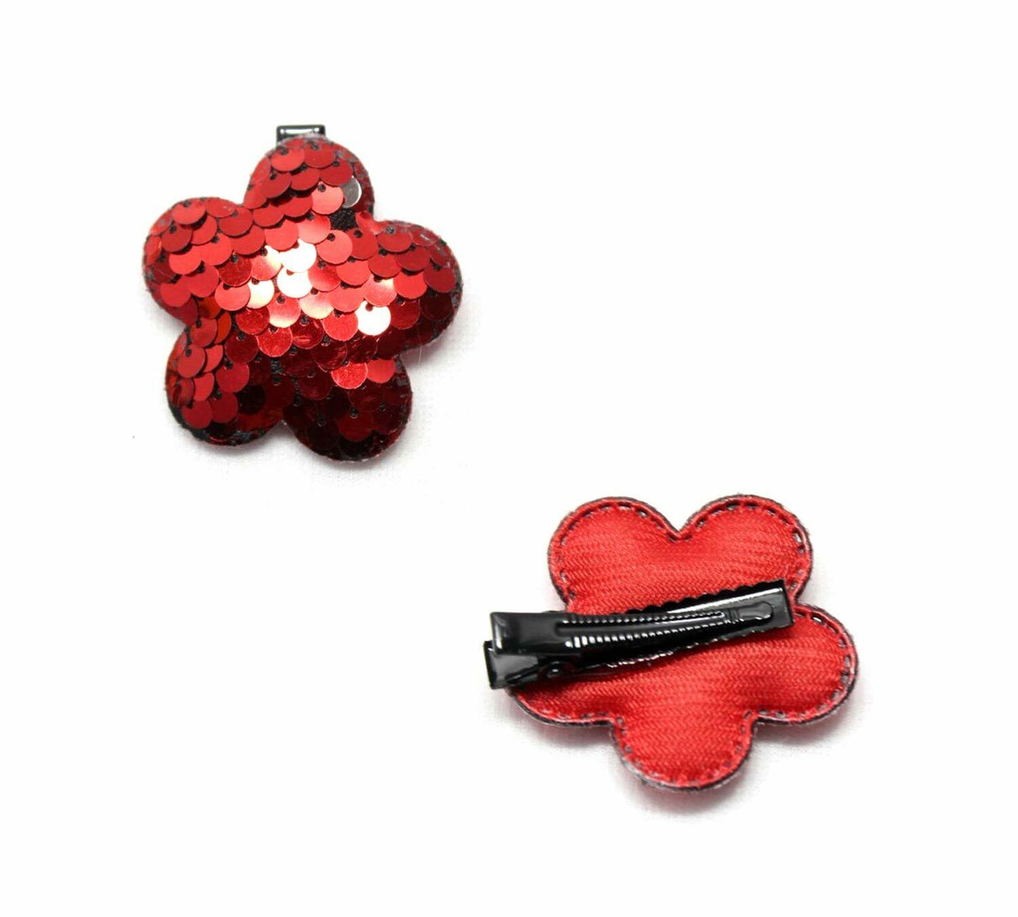 Flower Hairpin Cute Glitter Clips Metal Snap Barrettes