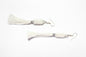 Handmade Tassel Earrings Silver Thread Dangle Earrings