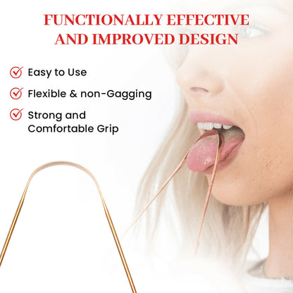 Copper Tongue Cleaner Ayurvedic Scraper Oral Dental