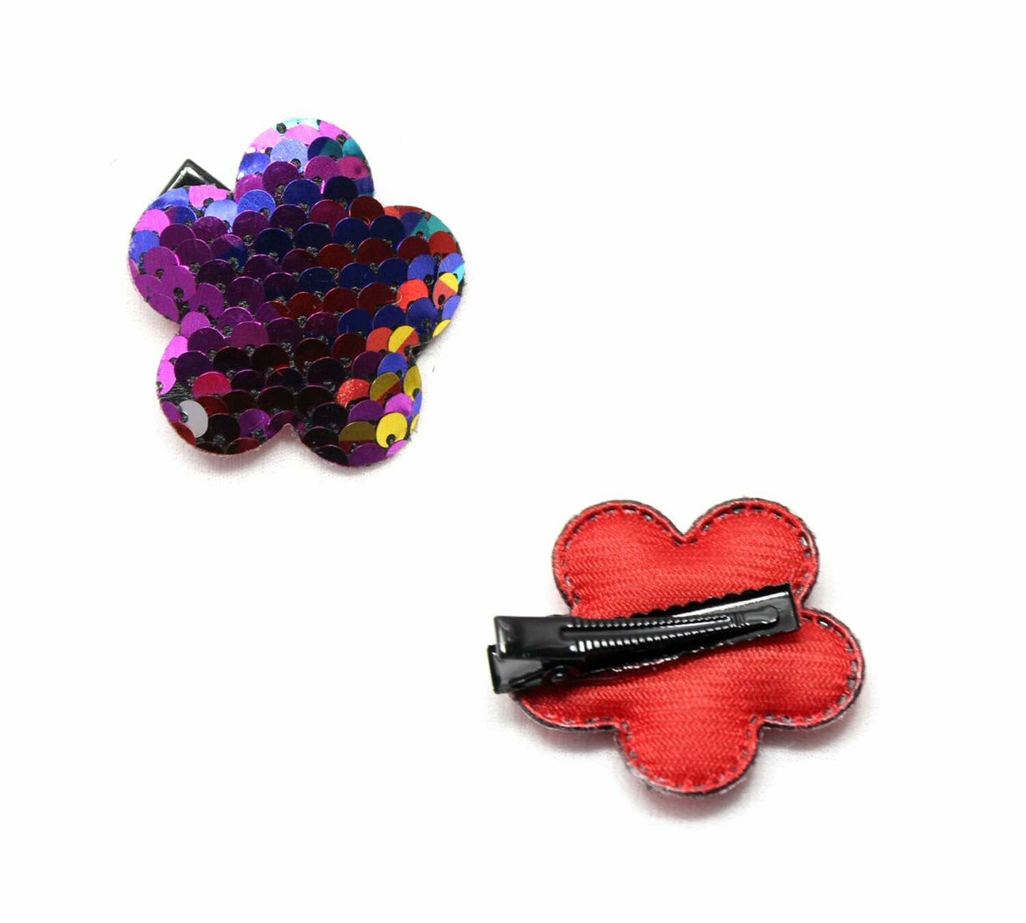 Flower Hairpin Cute Glitter Clips Metal Snap Barrettes