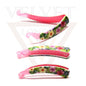 Floral Banana Hair Clip Barley Twist Comb Clamp Grip Hairpins