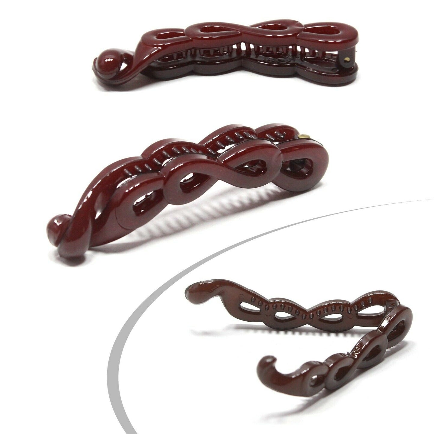 Twist Banana Hair Clip Glossy Claw Fishtail Comb