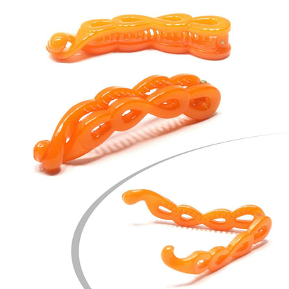 Twist Banana Hair Clip Glossy Claw Fishtail Comb