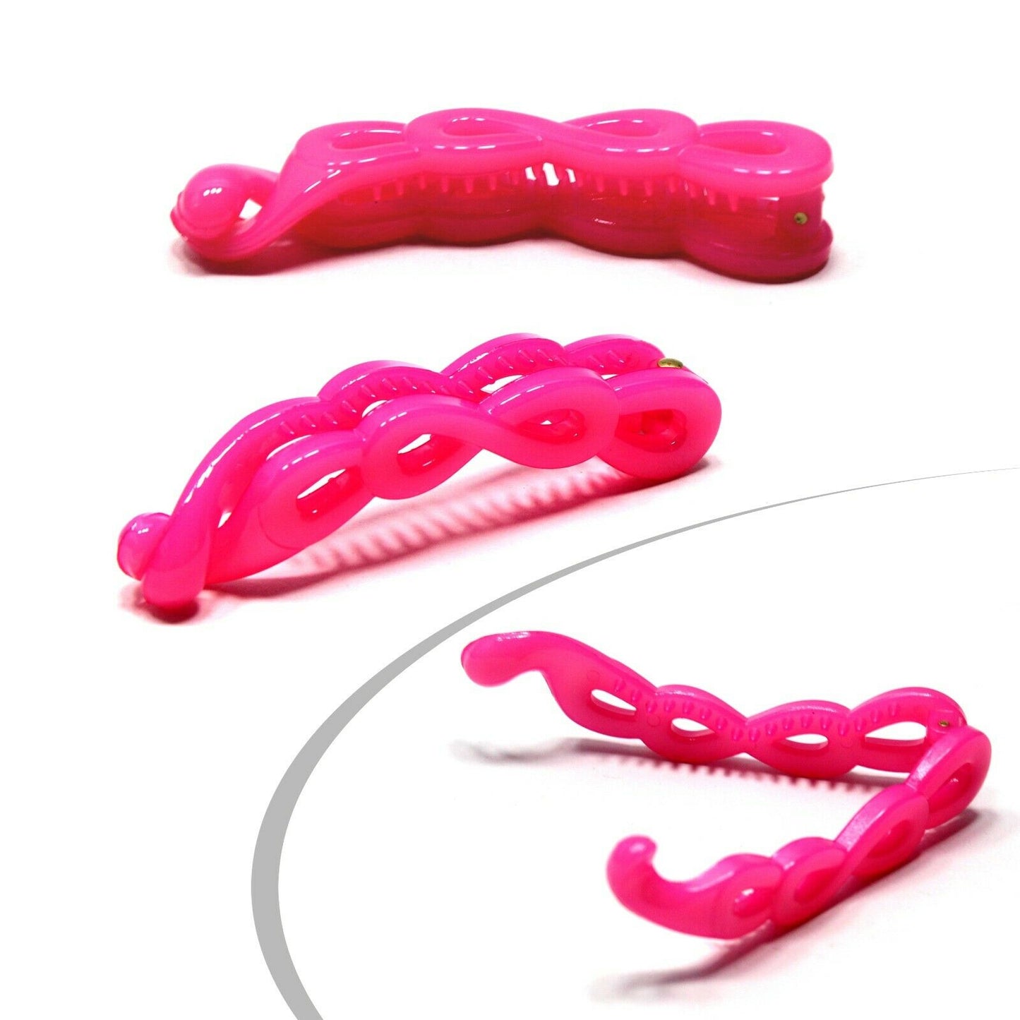 Twist Banana Hair Clip Glossy Claw Fishtail Comb