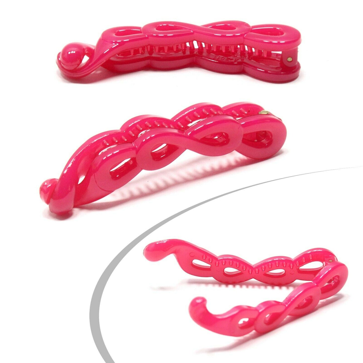 Twist Banana Hair Clip Glossy Claw Fishtail Comb