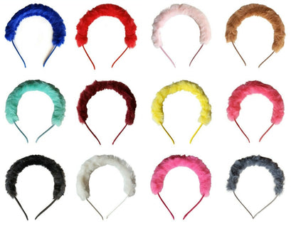 Pom Pom Furry Headband Hair Band Hoop Clip