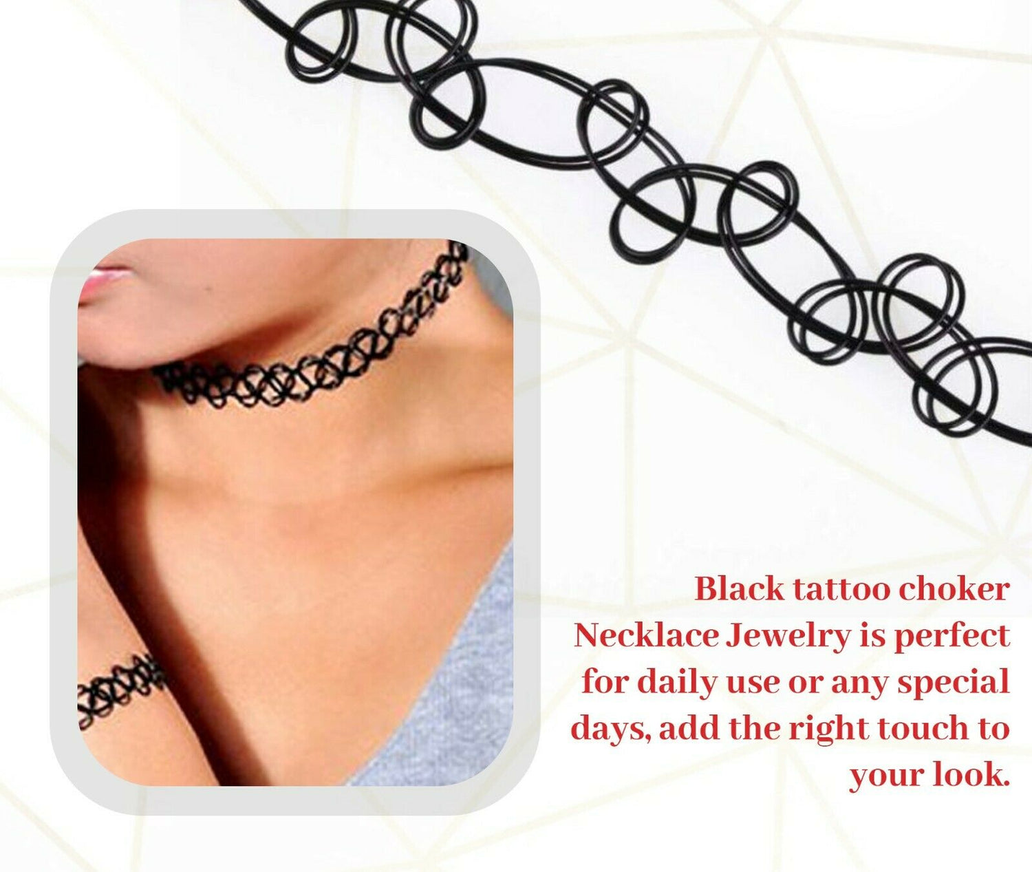 BodyJ4You 12PCS Choker Necklace Gothic Henna Tattoo Stretch India | Ubuy
