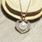 Golden Necklaces Chain Pearl Crystal Pendent Beachwear