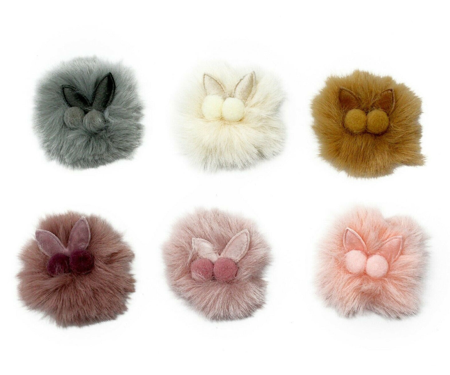 Baby Hair Clip Soft Fur Ball Headwear Slide Snap Pin