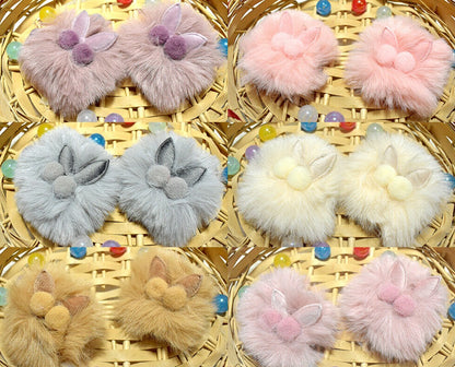 Baby Hair Clip Soft Fur Ball Headwear Slide Snap Pin