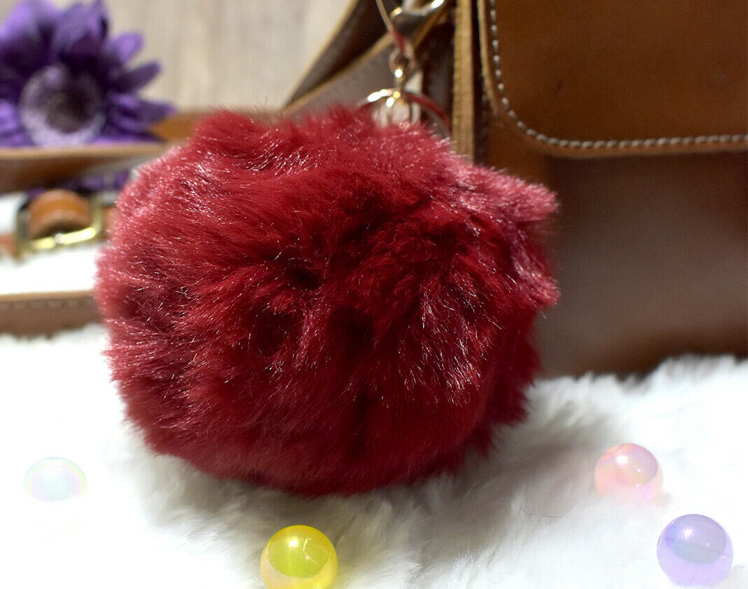 Soft Fur Ball Pom Pom Keychain Handbag Keyring