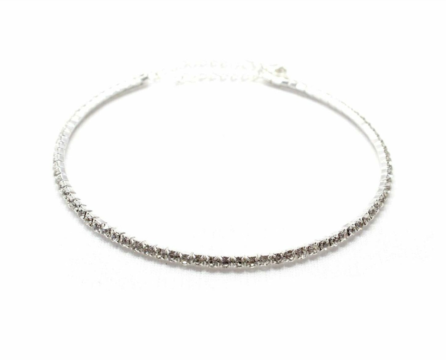 Crystal Necklace Choker Silver/Gold Partywear