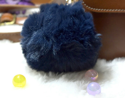 Soft Fur Ball Pom Pom Keychain Handbag Keyring