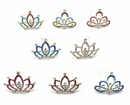 Crown Hair Comb Clip Prom Tiara Head Broach