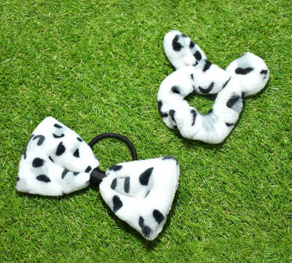 2x Animal Print Hair Bands Scrunchie Ponytail Holder Hair Tie