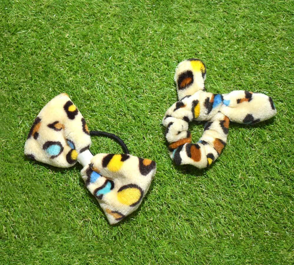 2x Animal Print Hair Bands Scrunchie Ponytail Holder Hair Tie