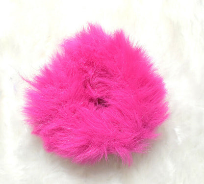 2x Hair Scrunchies Fur Hair Tie Hair Band Bobbles