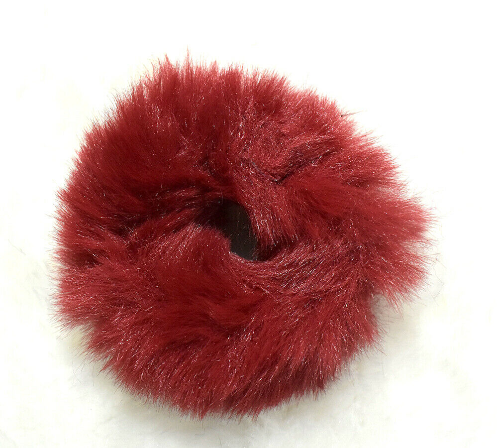 2x Hair Scrunchies Fur Hair Tie Hair Band Bobbles