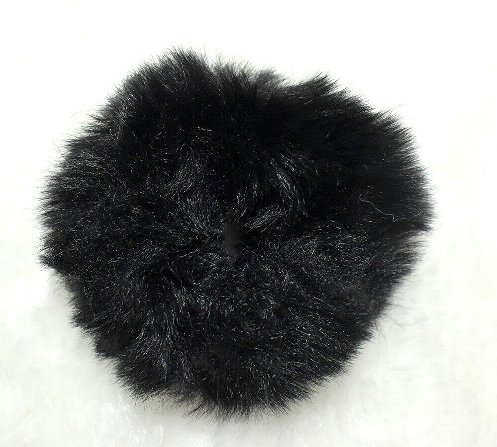 2x Hair Scrunchies Fur Hair Tie Hair Band Bobbles