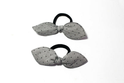 2x Bow-knot Rubber Band Ear Hair Rope Elastic Scrunchie