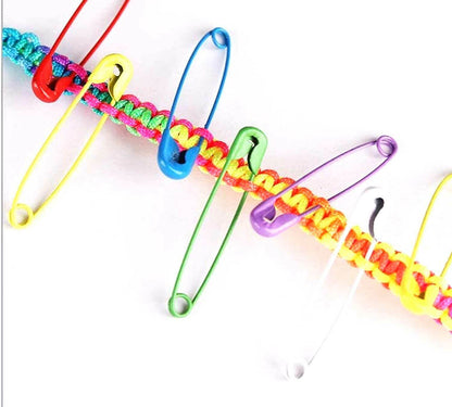 50x Multicolour Safety Pins Craft Sewing Nickel