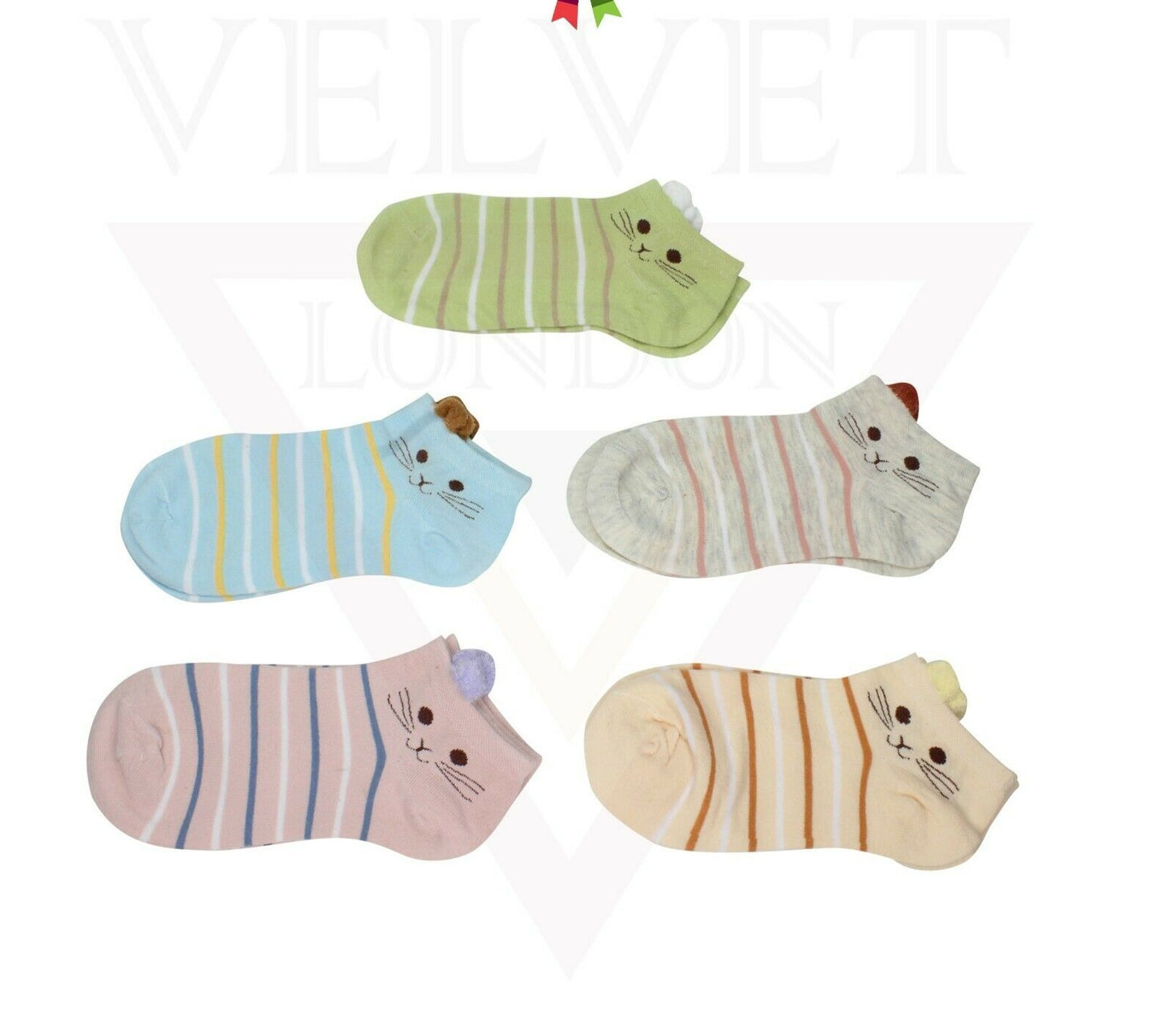 Funky Cotton Funny Animal Crew Socks Rabbit Ear Socks